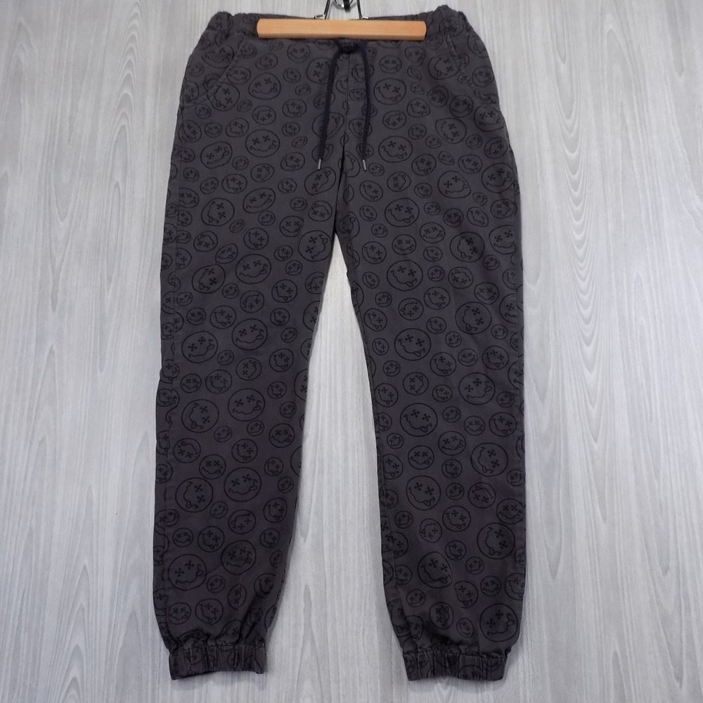 Vans Mens Gray Smiley Face X Eyes Graphic Jogger Pants VN0003Q7HKZ Size M - Picture 2 of 9